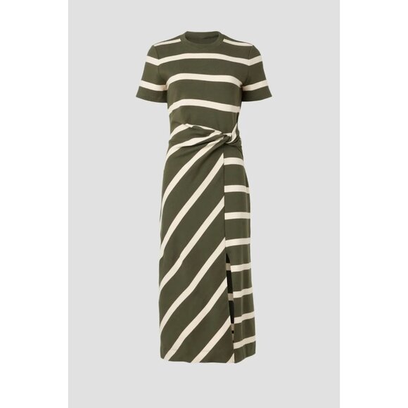 Tanya Taylor Green Striped Cody Midi Dress  Size XS - Picture 5 of 10